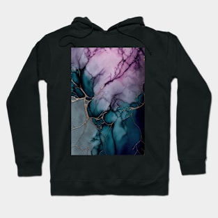 Violet Night - Abstract Alcohol Ink Resin Art Hoodie